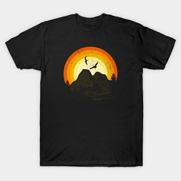 mountain and sunset T-Shirt by ZEREP